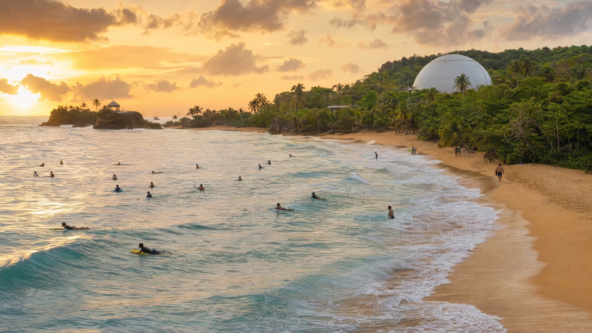 Domes Beach beach in Puerto Rico. surf