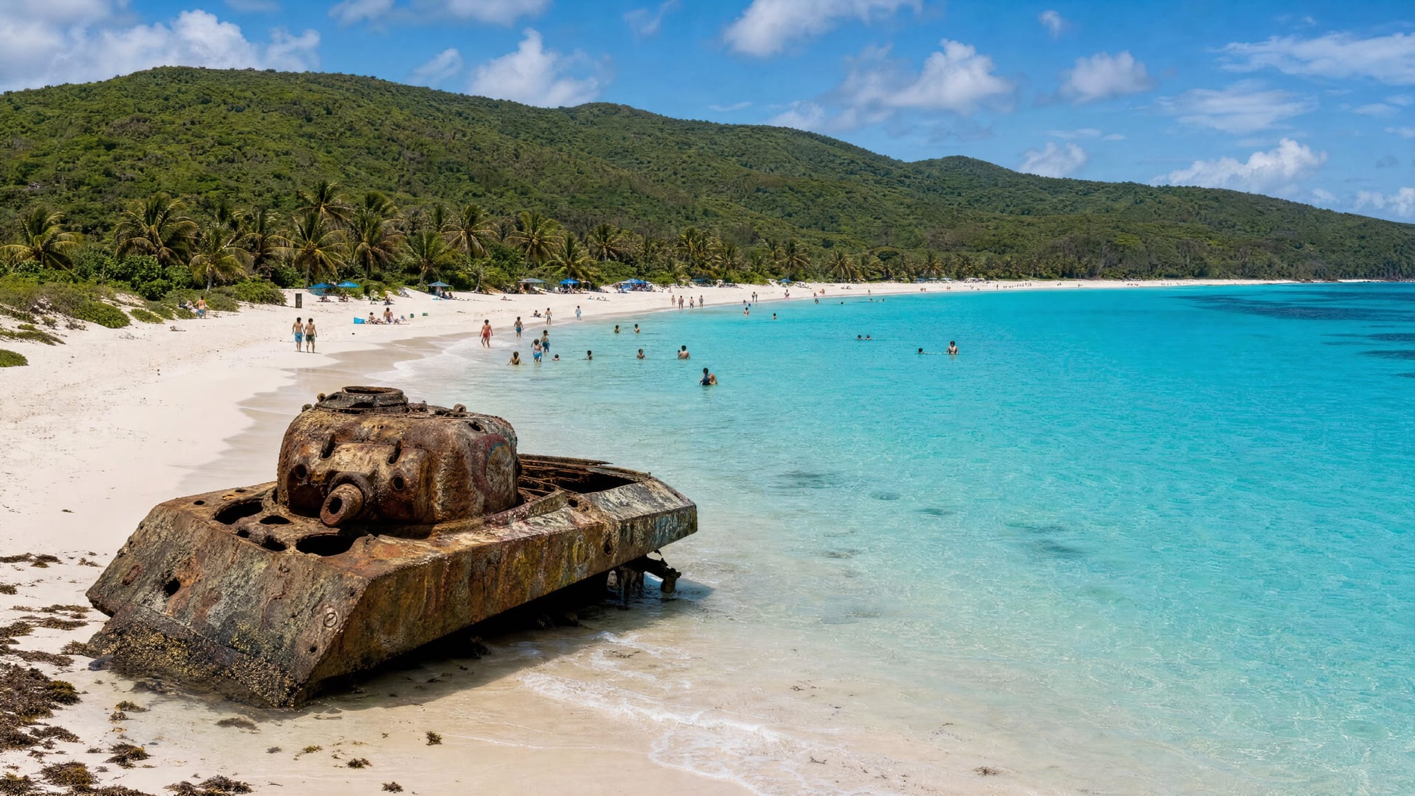 Flamenco Beach, Culebra, Puerto Rico, a horseshoe bay of white sand and turquoise water