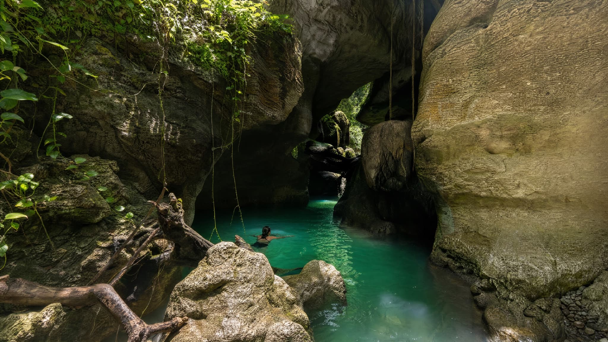 Charco Azul Cave, Waterfall, and River Adventure, Vega Baja, Puerto Rico