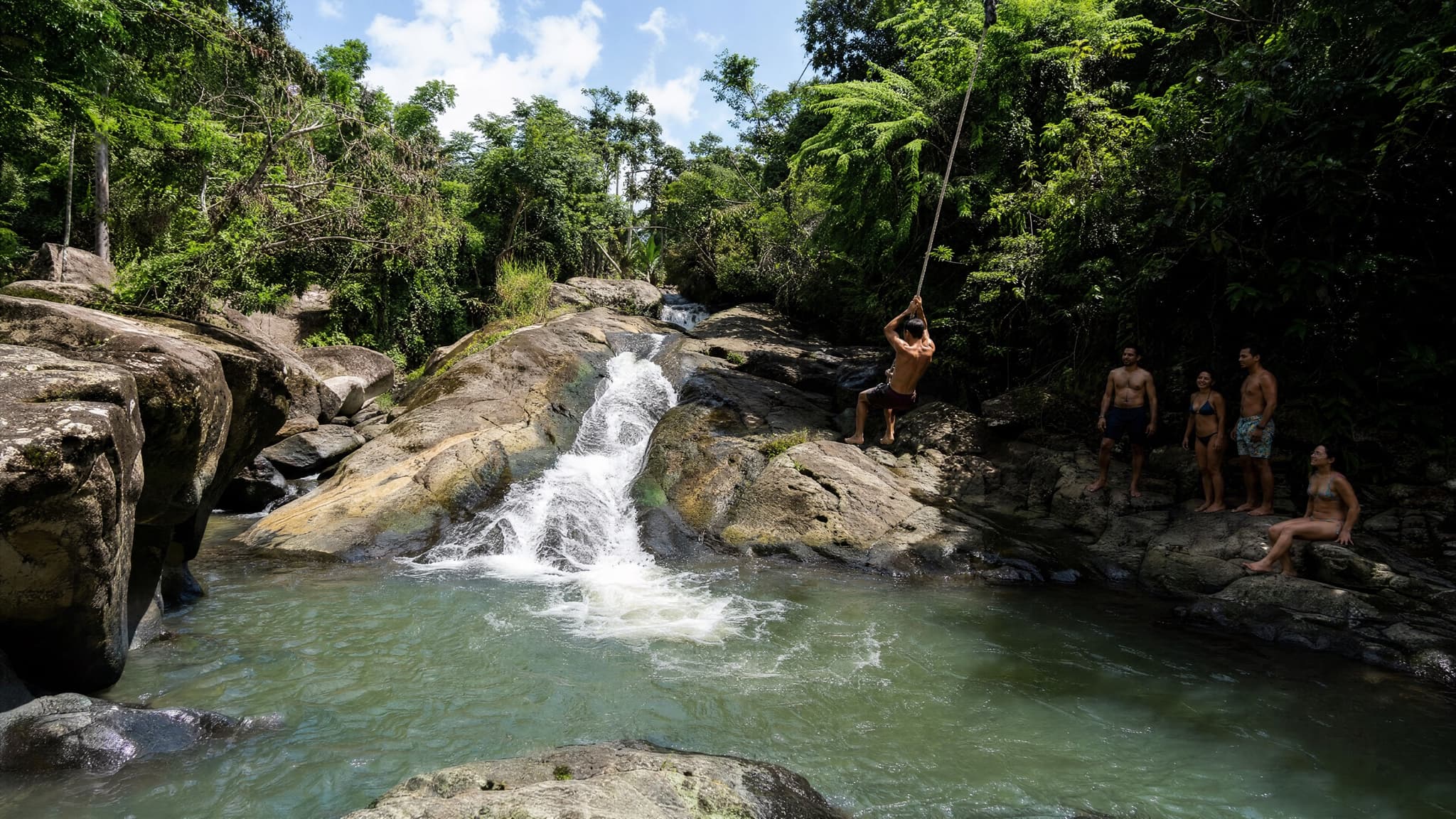 Half-Day El Yunque Waterslide and Rope Swing Tour