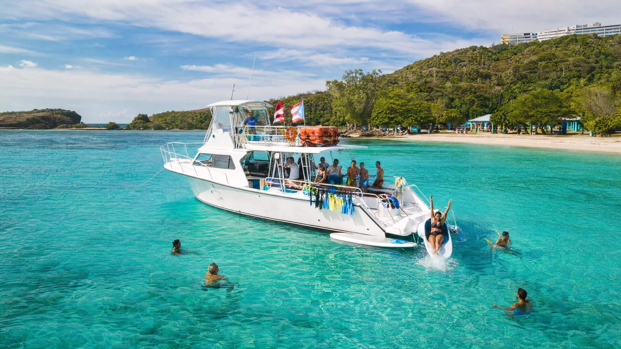 All-Inclusive Snorkel and Slide Boat Tour to Icacos or Vieques, Fajardo, Puerto Rico