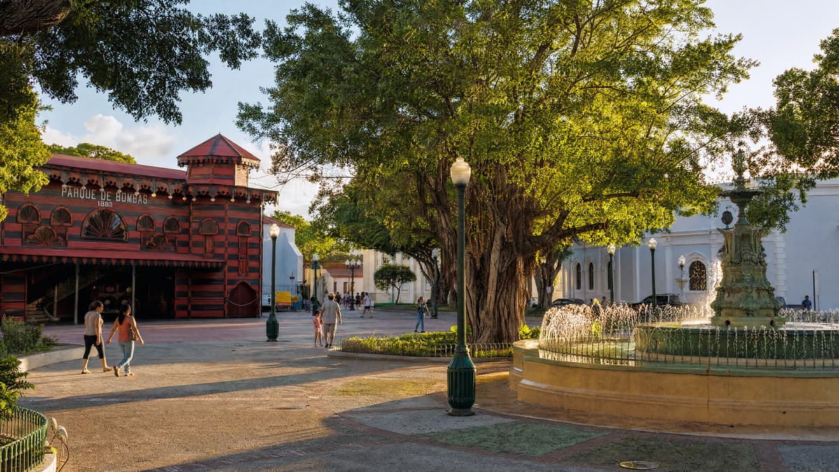 Plaza Las Delicias in downtown Ponce, Puerto Rico's second city